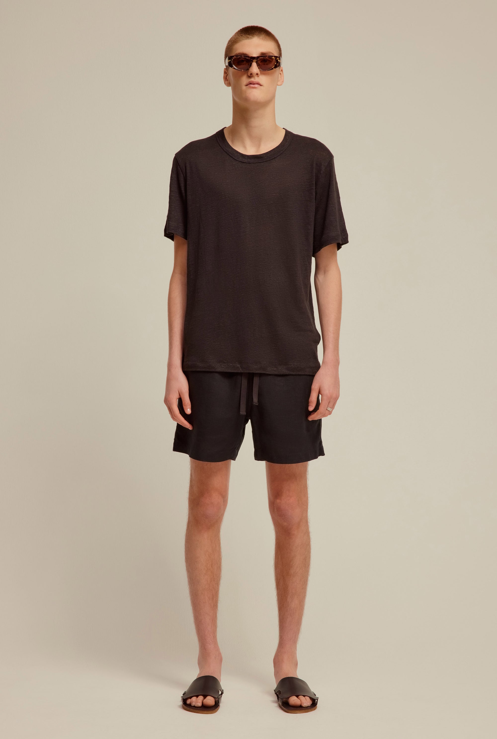 Linen T-Shirt - Black