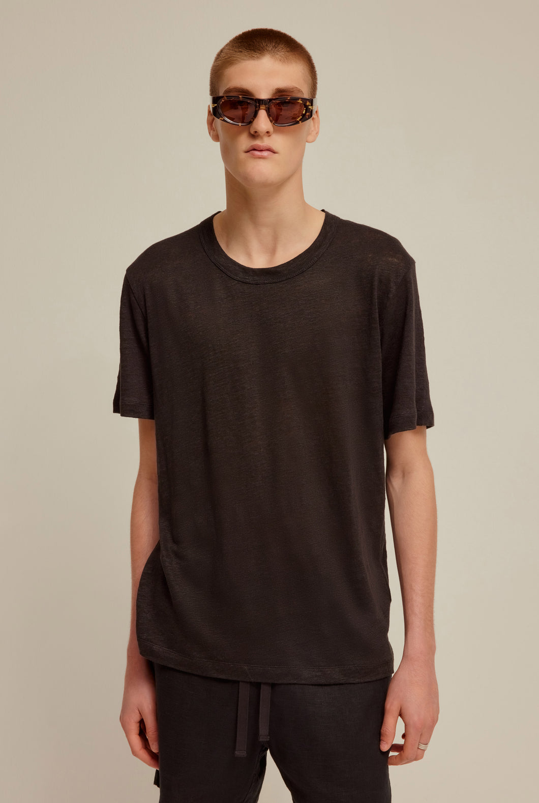 Linen T-Shirt - Black