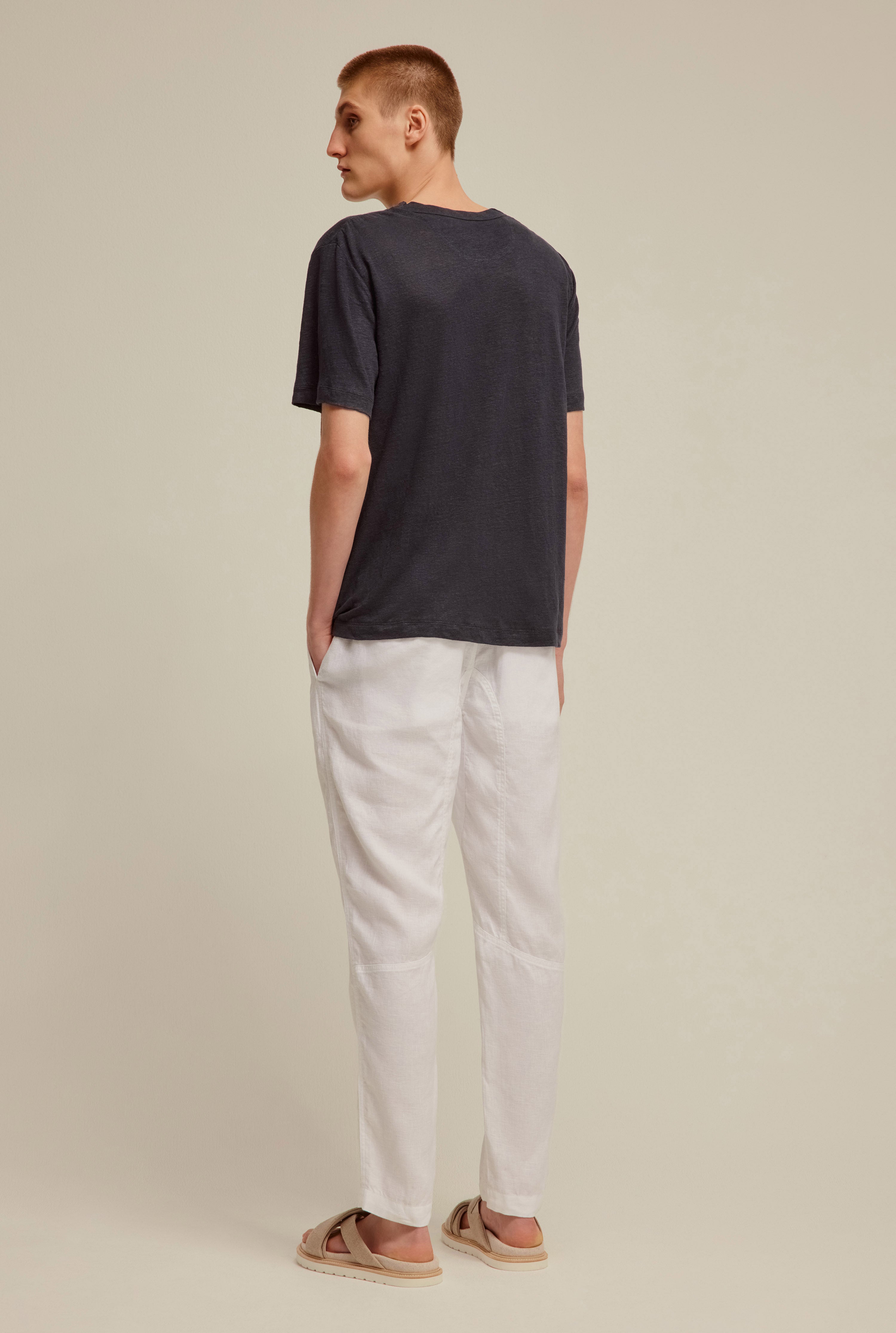 Linen T-Shirt - Navy