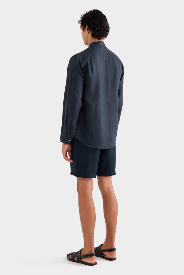 Linen Shirt - Navy