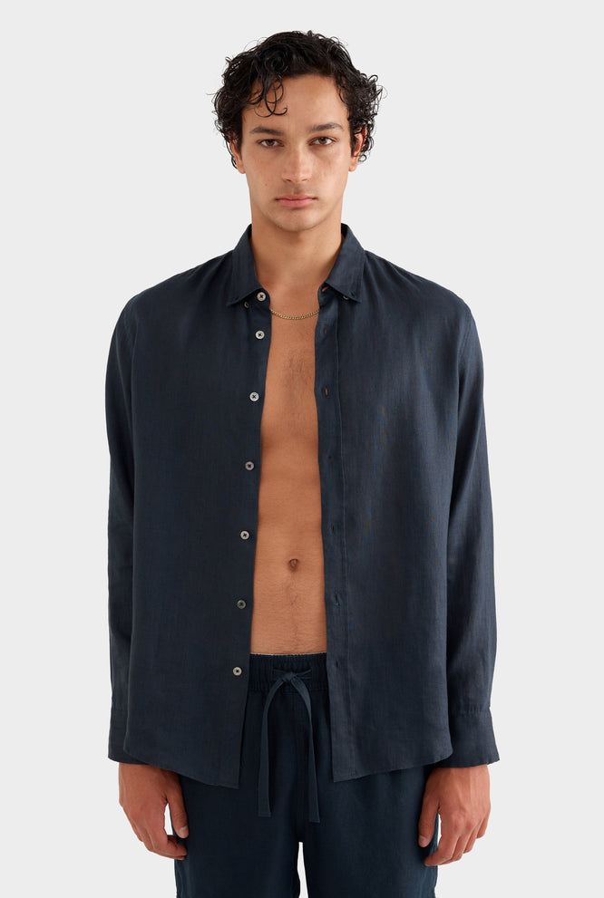 Linen Shirt - Light Blue