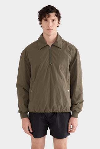 Nylon Wadded Pop Over - Olive