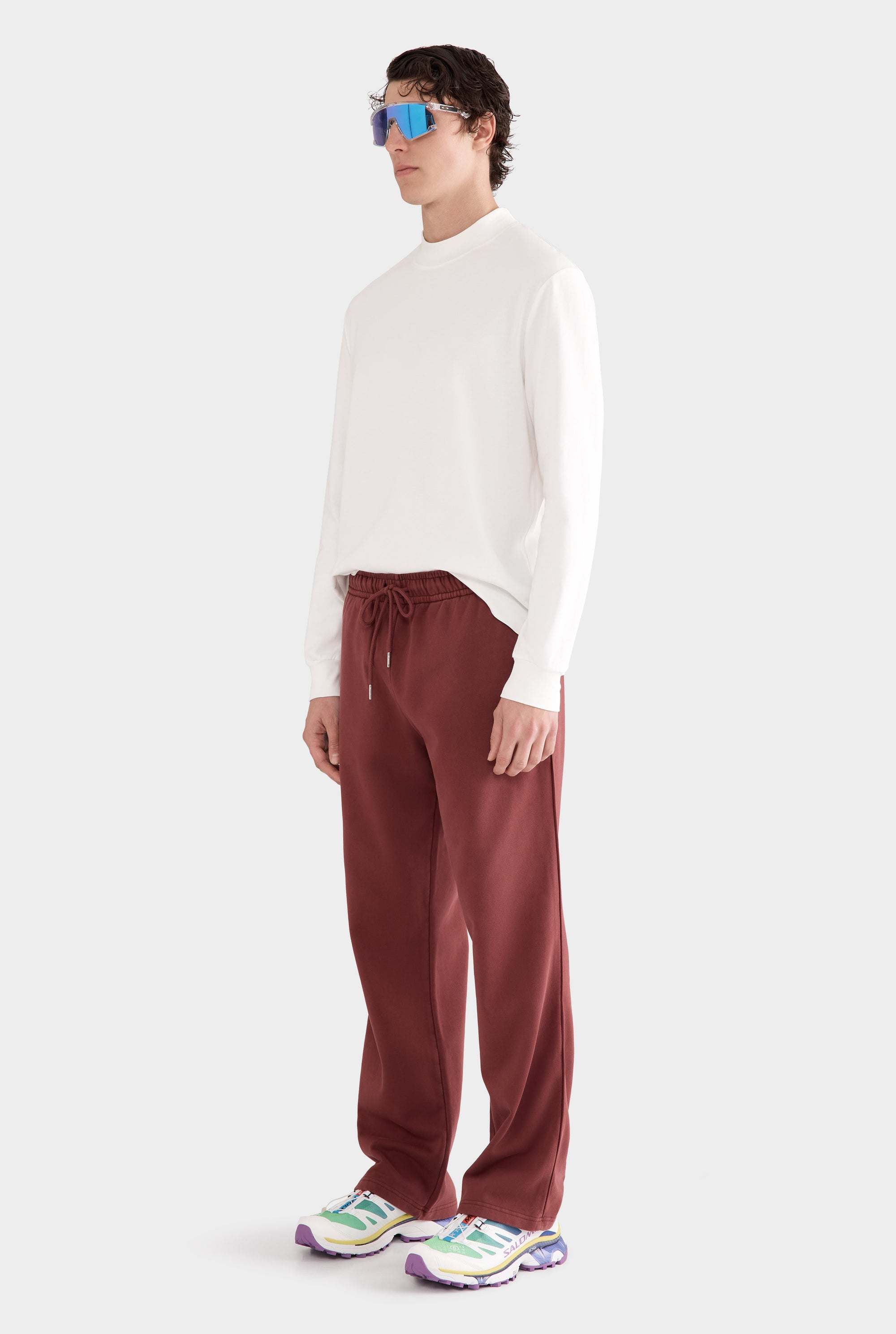 Pigment Dyed Track Pant - Red Mahogany