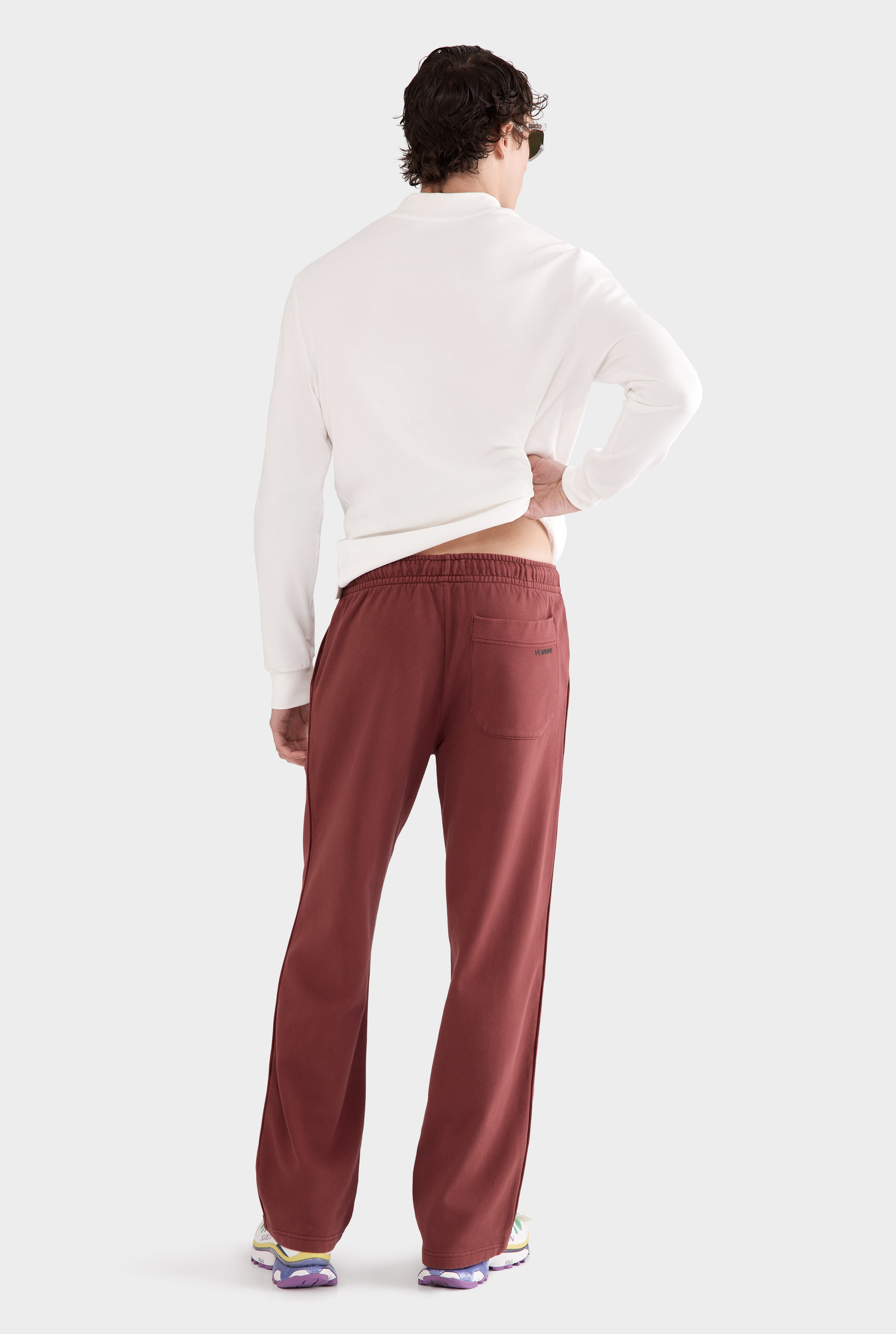 Pigment Dyed Track Pant - Red Mahogany