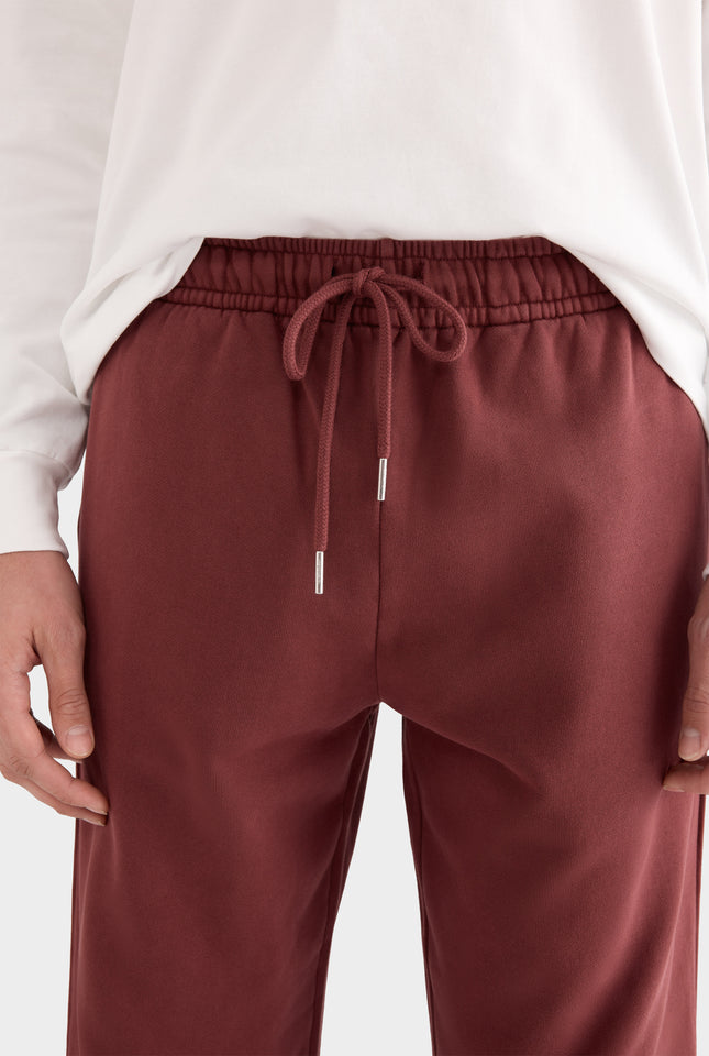 Pigment Dyed Track Pant - Red Mahogany