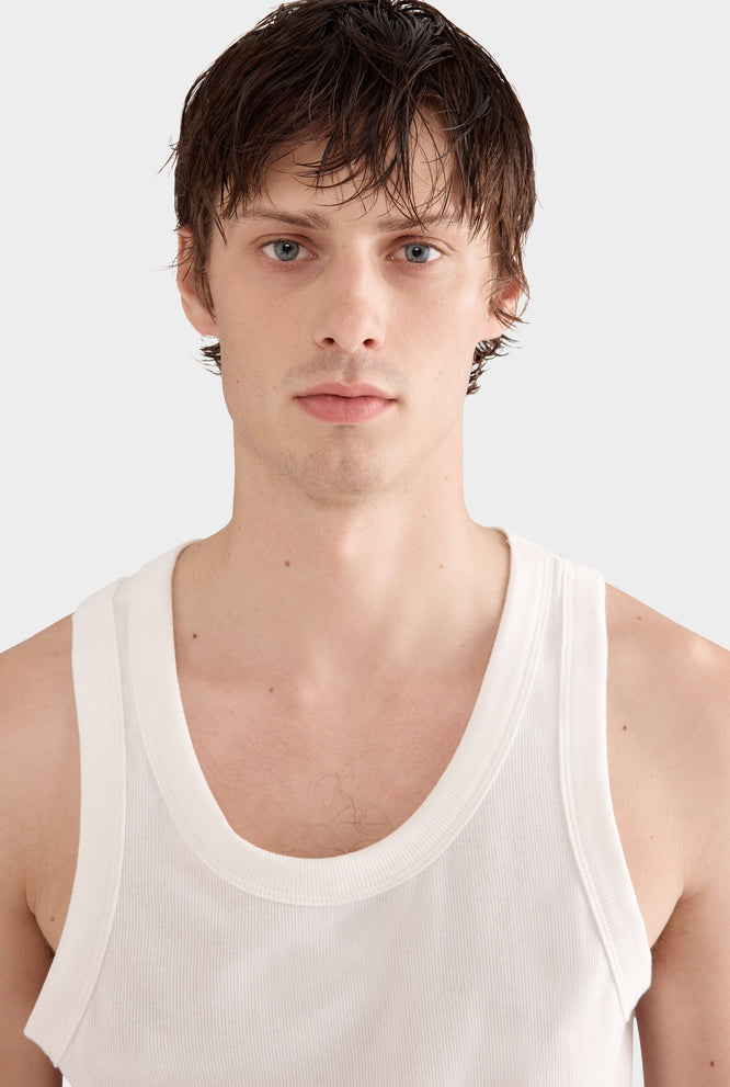 Jersey Rib Tank - Off White (mens)