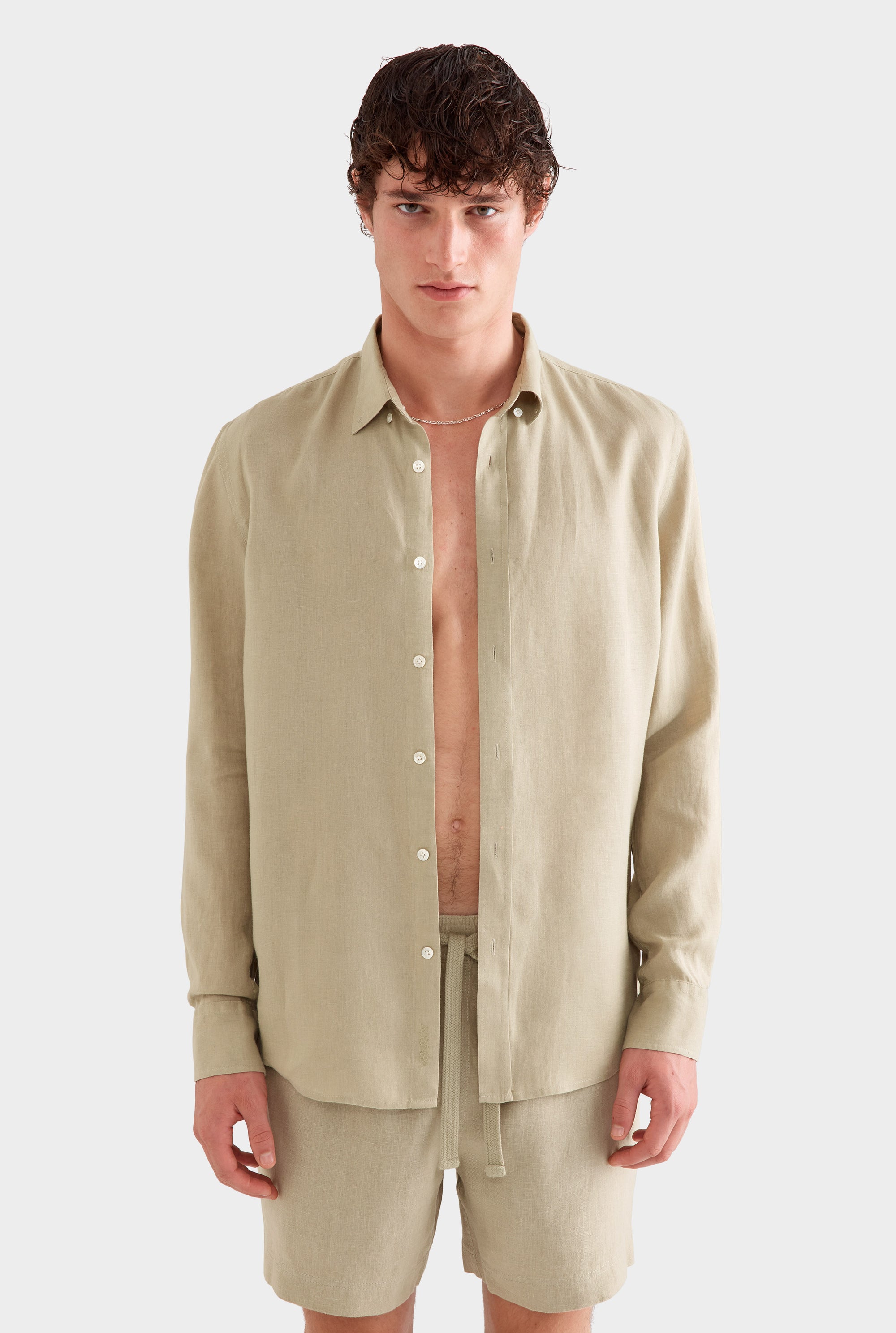 Linen Shirt - Sage