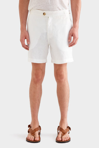 Side Tab Short - White