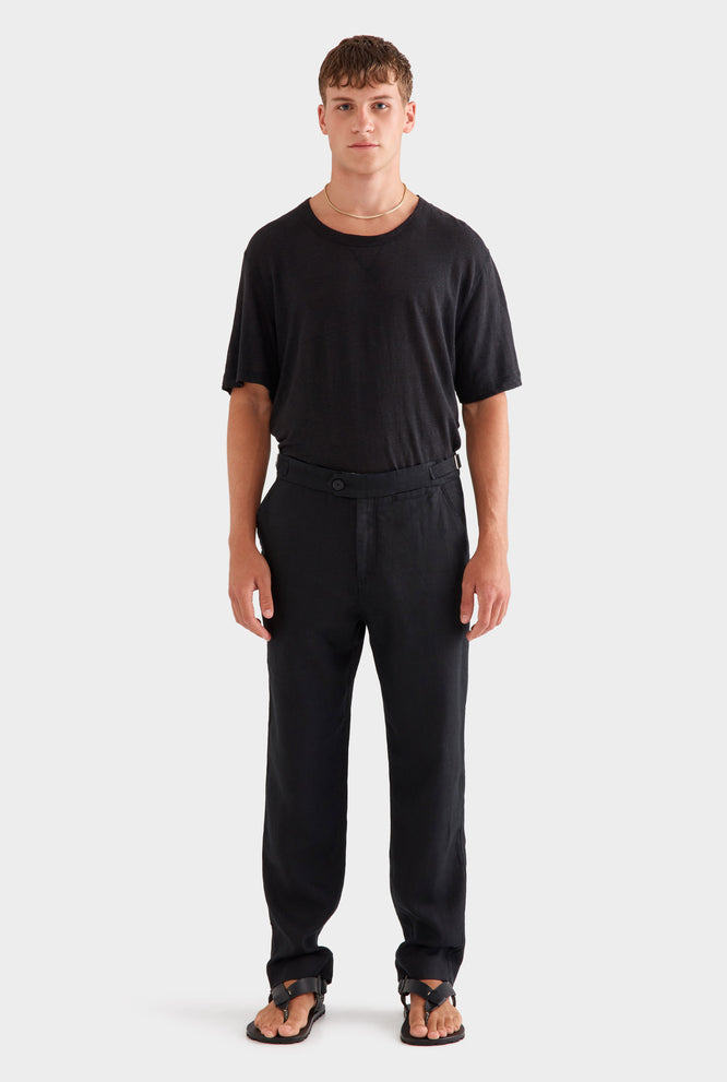 Side Tab Trouser - Black