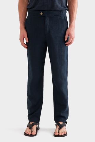 Side Tab Trouser - Navy