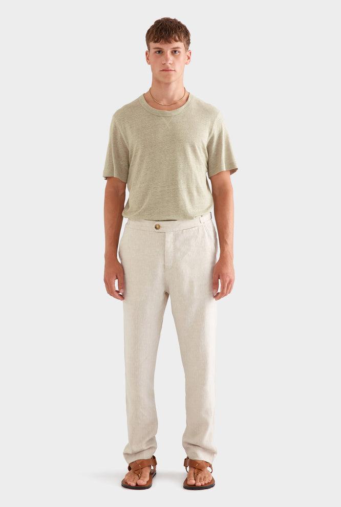 Side Tab Trouser - Sand