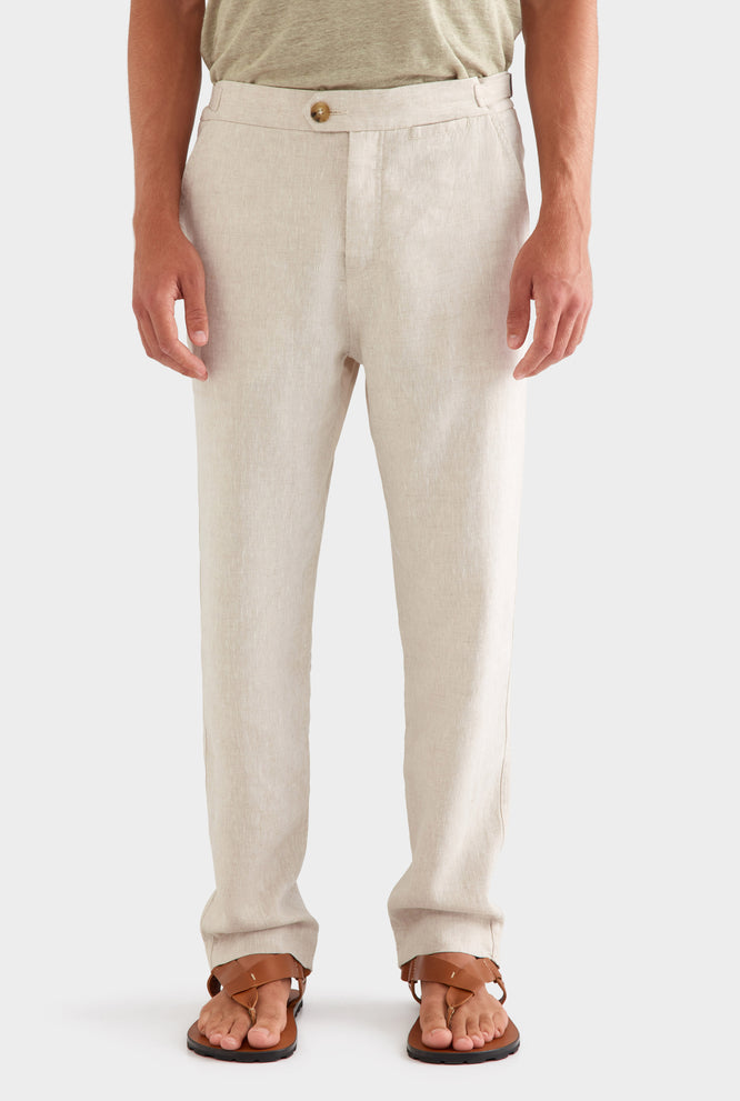 Side Tab Trouser - White