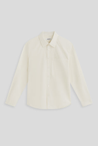 Cotton Panelled Shirt - Beige