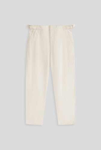 Cotton Twill Trouser - Off White