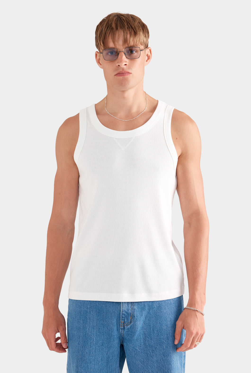 Jersey Rib Tank - Off White