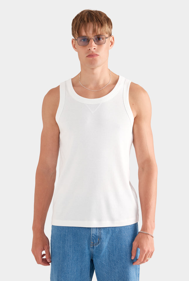 Jersey Rib Tank - Off White