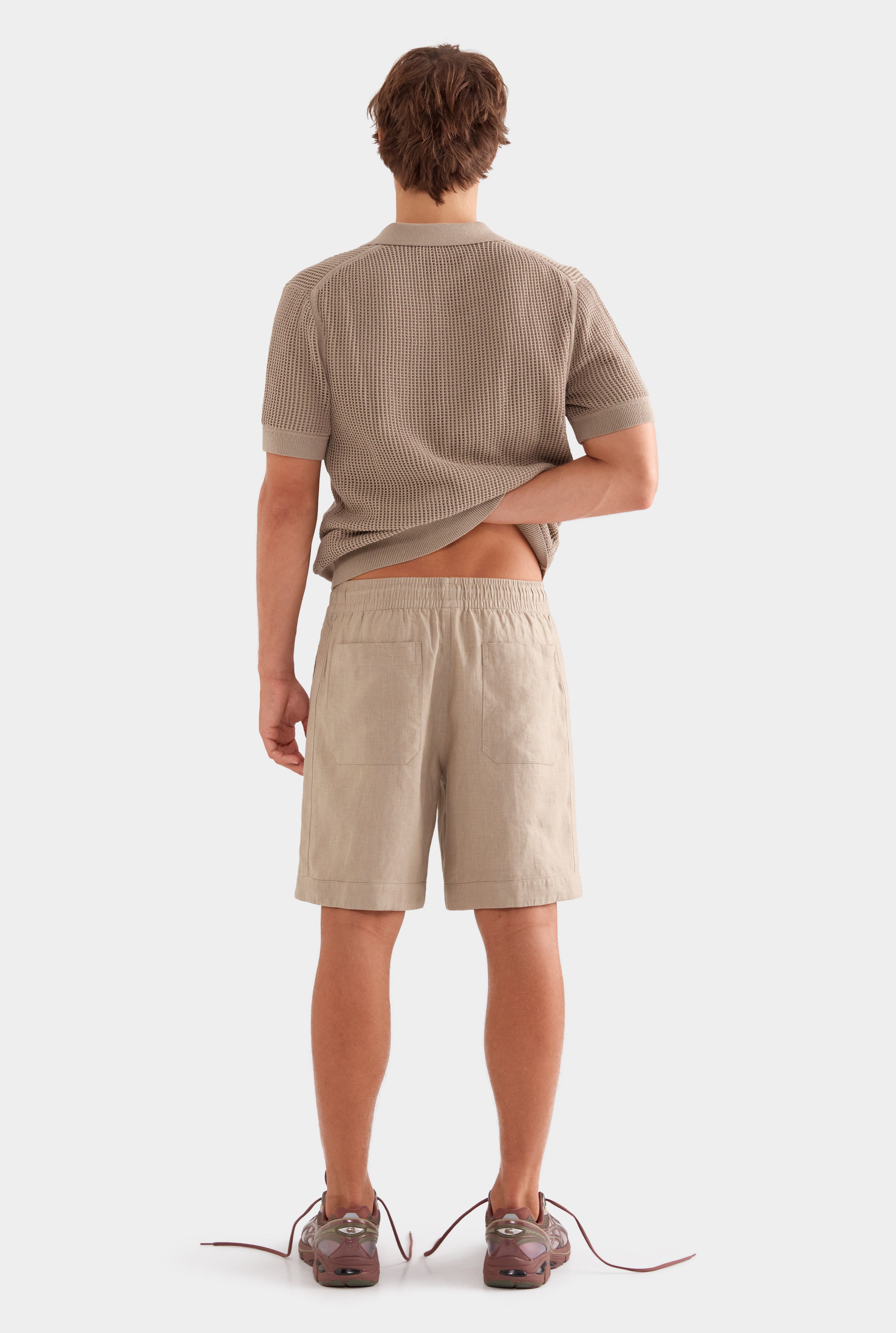 Panelled Bermuda Short - Pebble