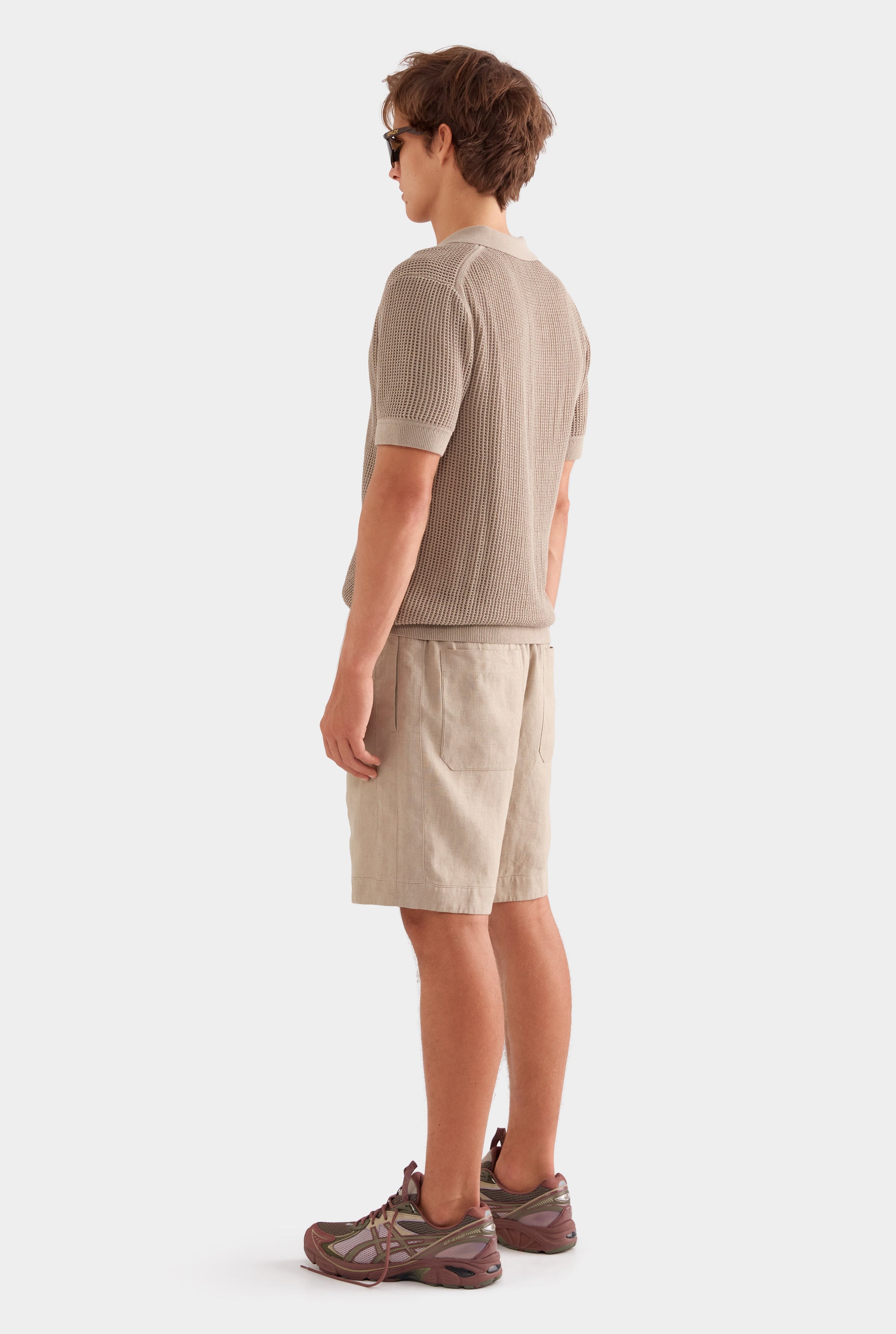 Panelled Bermuda Short - Pebble