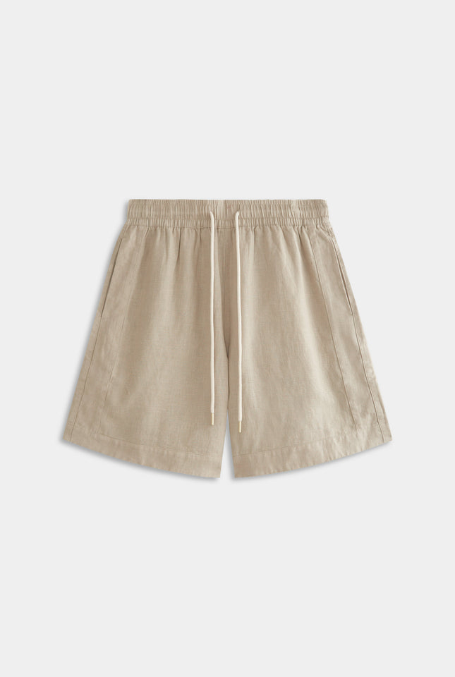 Panelled Bermuda Short - Pebble