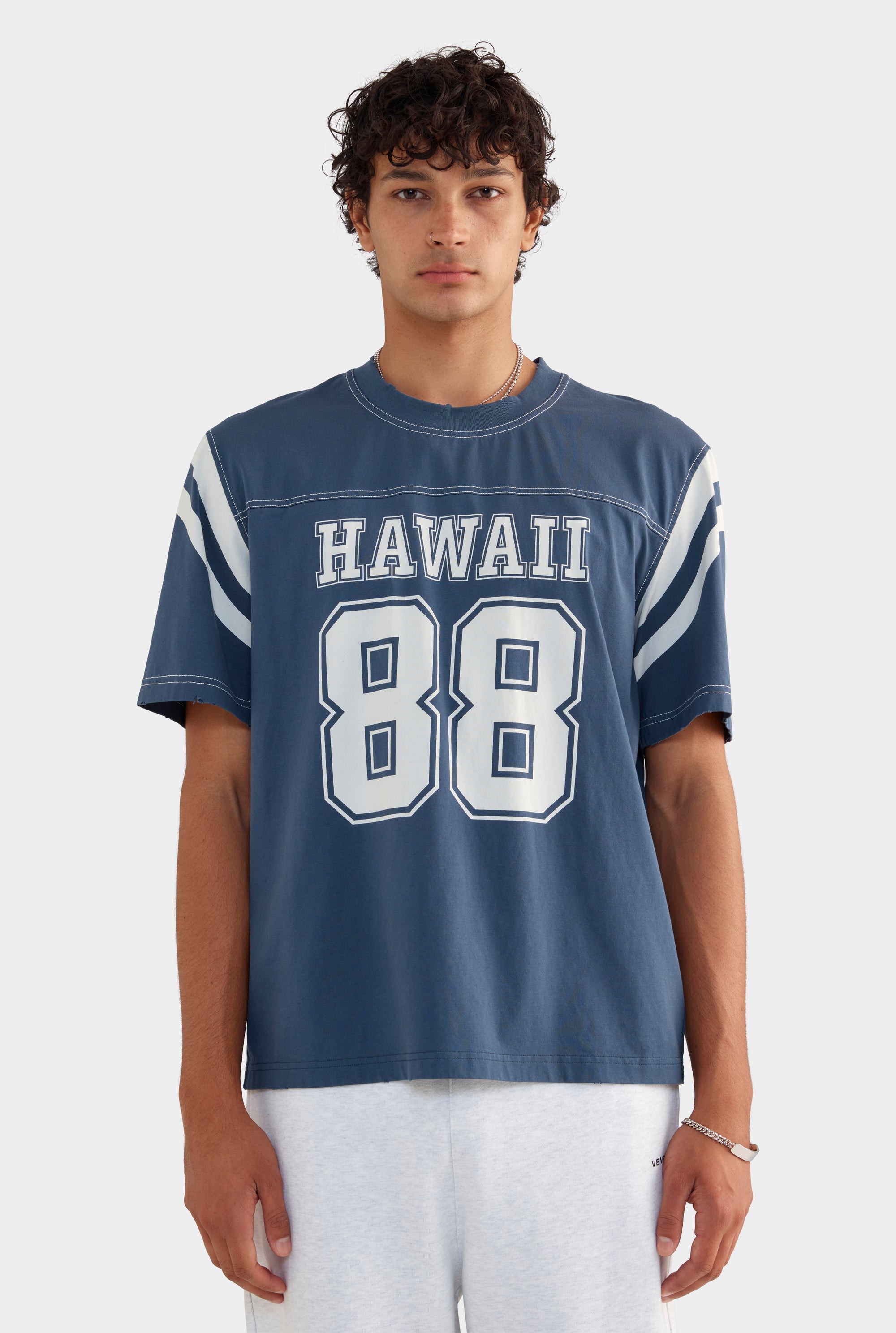 Panelled T-Shirt - Dark Slate Blue