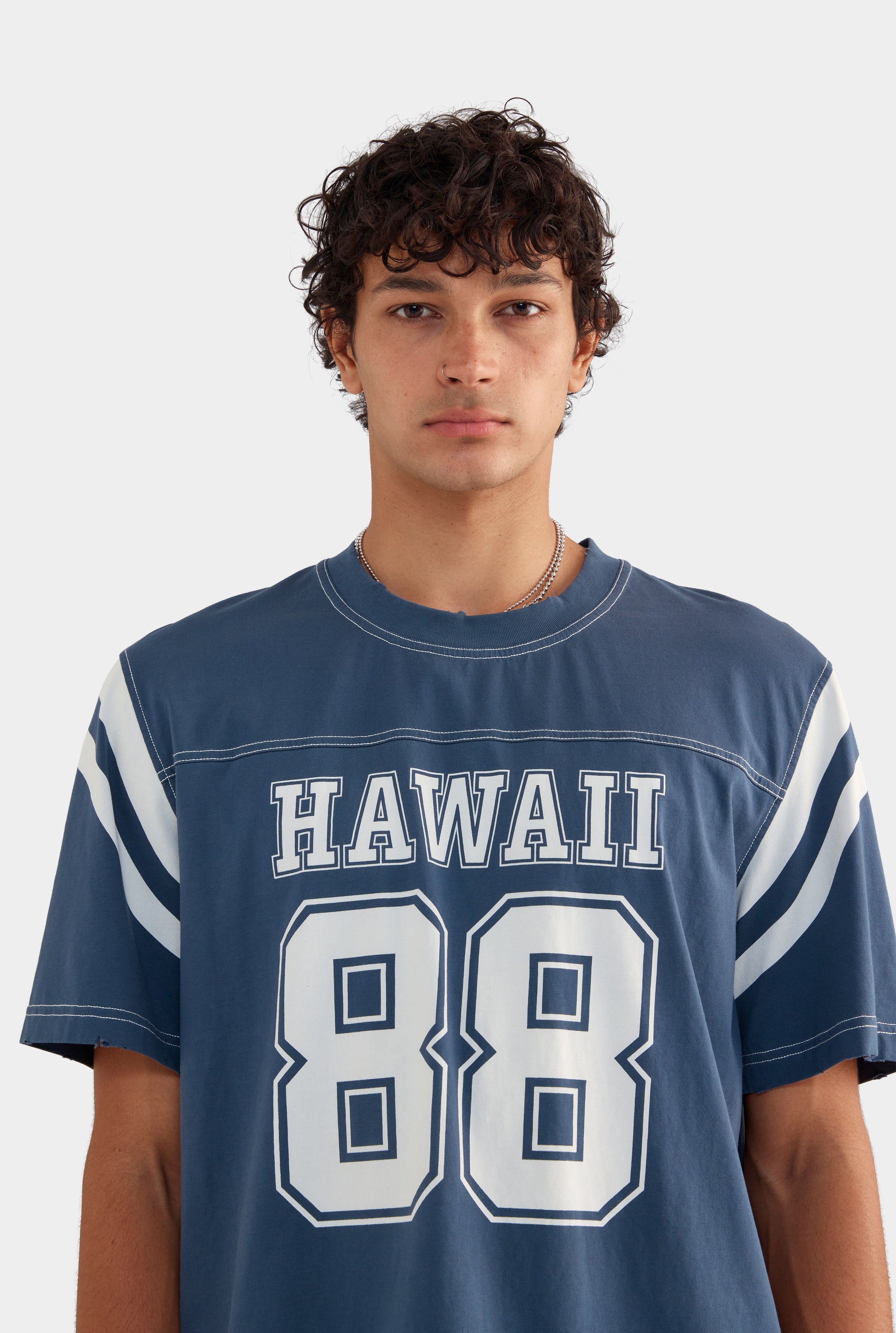 Panelled T-Shirt - Dark Slate Blue