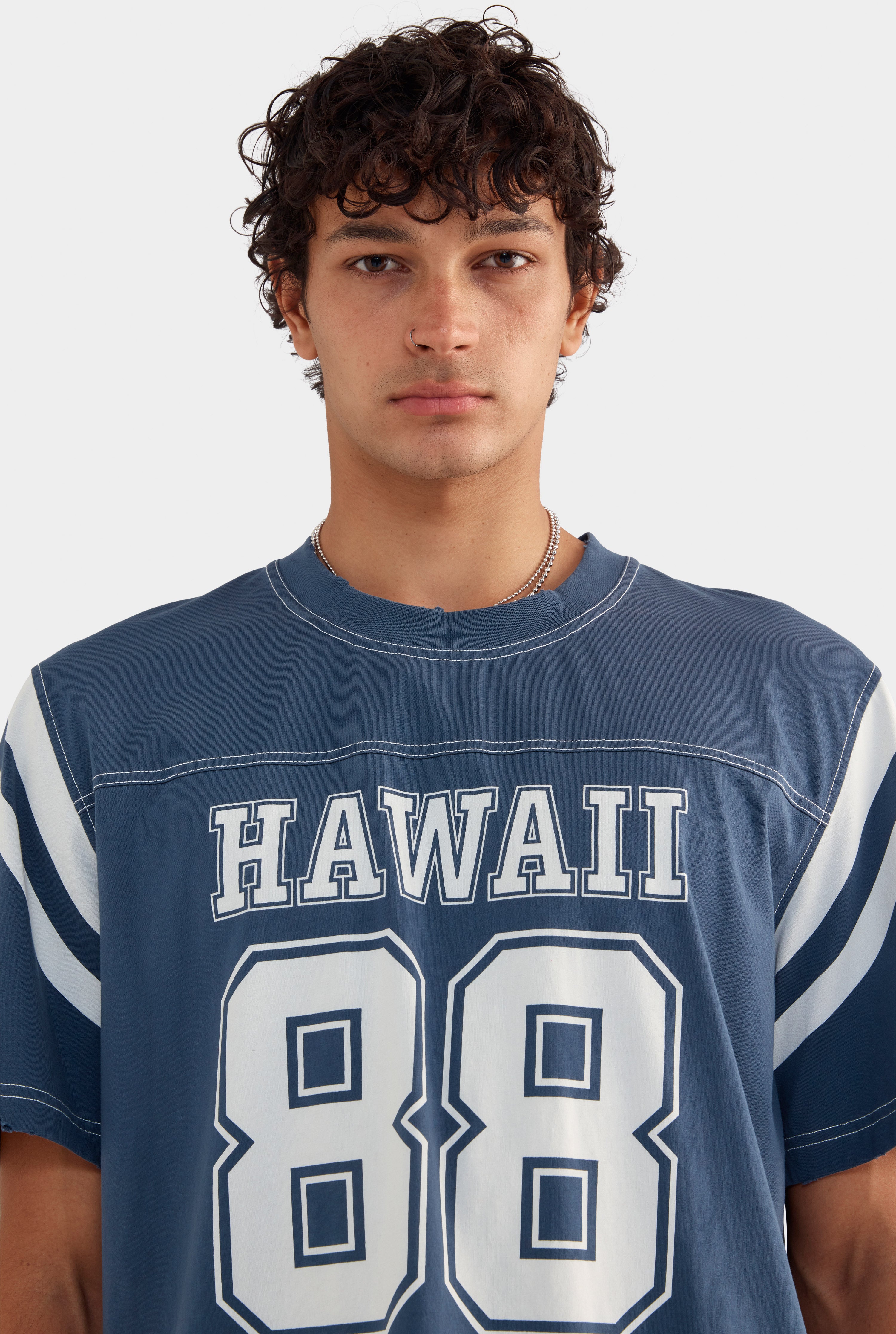 Panelled T-Shirt - Dark Slate Blue