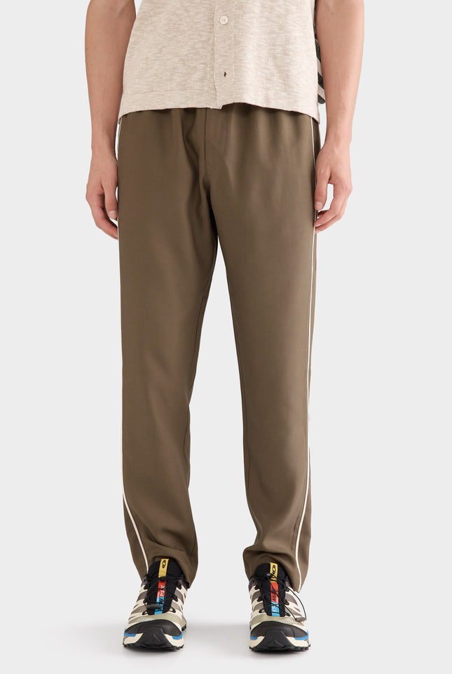 Tencel Lounge Chino - Olive/Crochet Tape