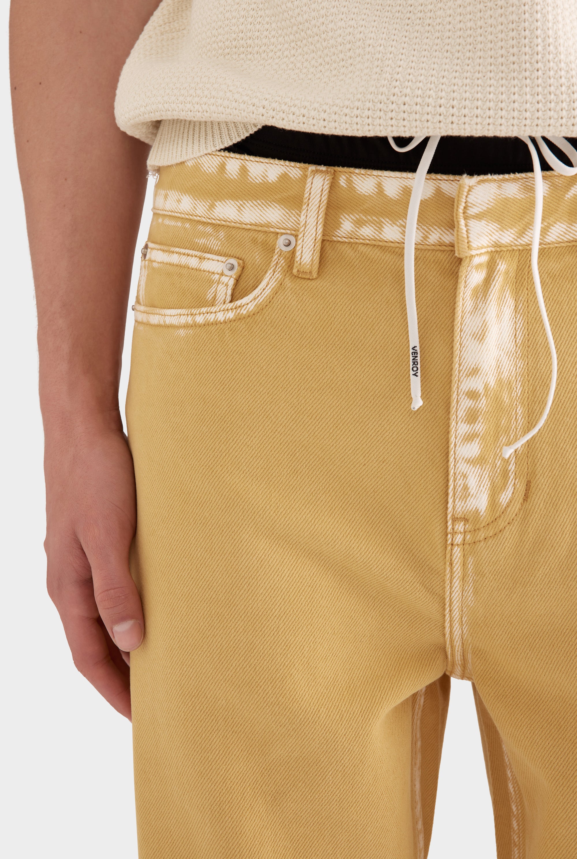 Straight Leg Denim Jean - Amber Yellow