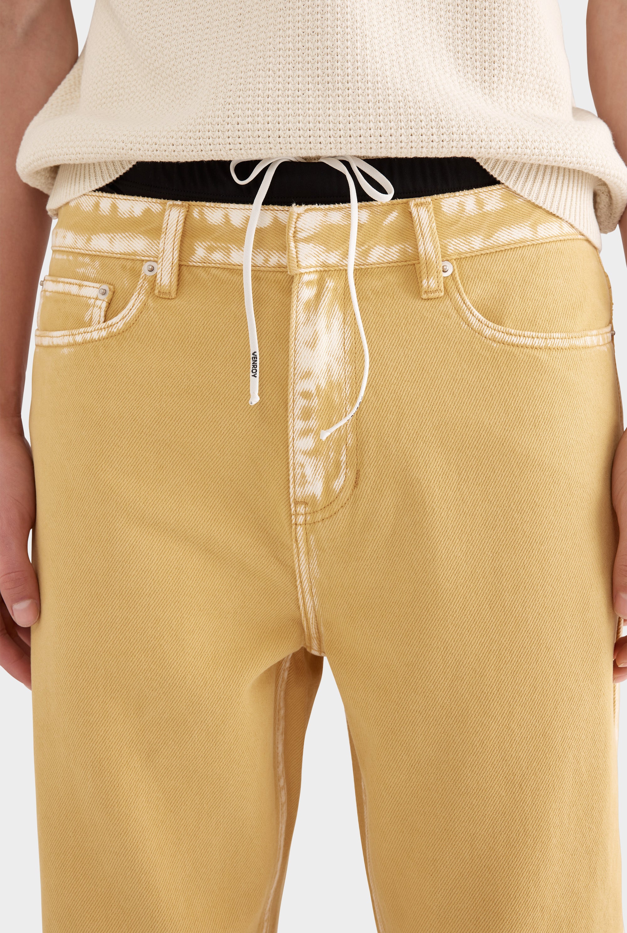 Straight Leg Denim Jean - Amber Yellow