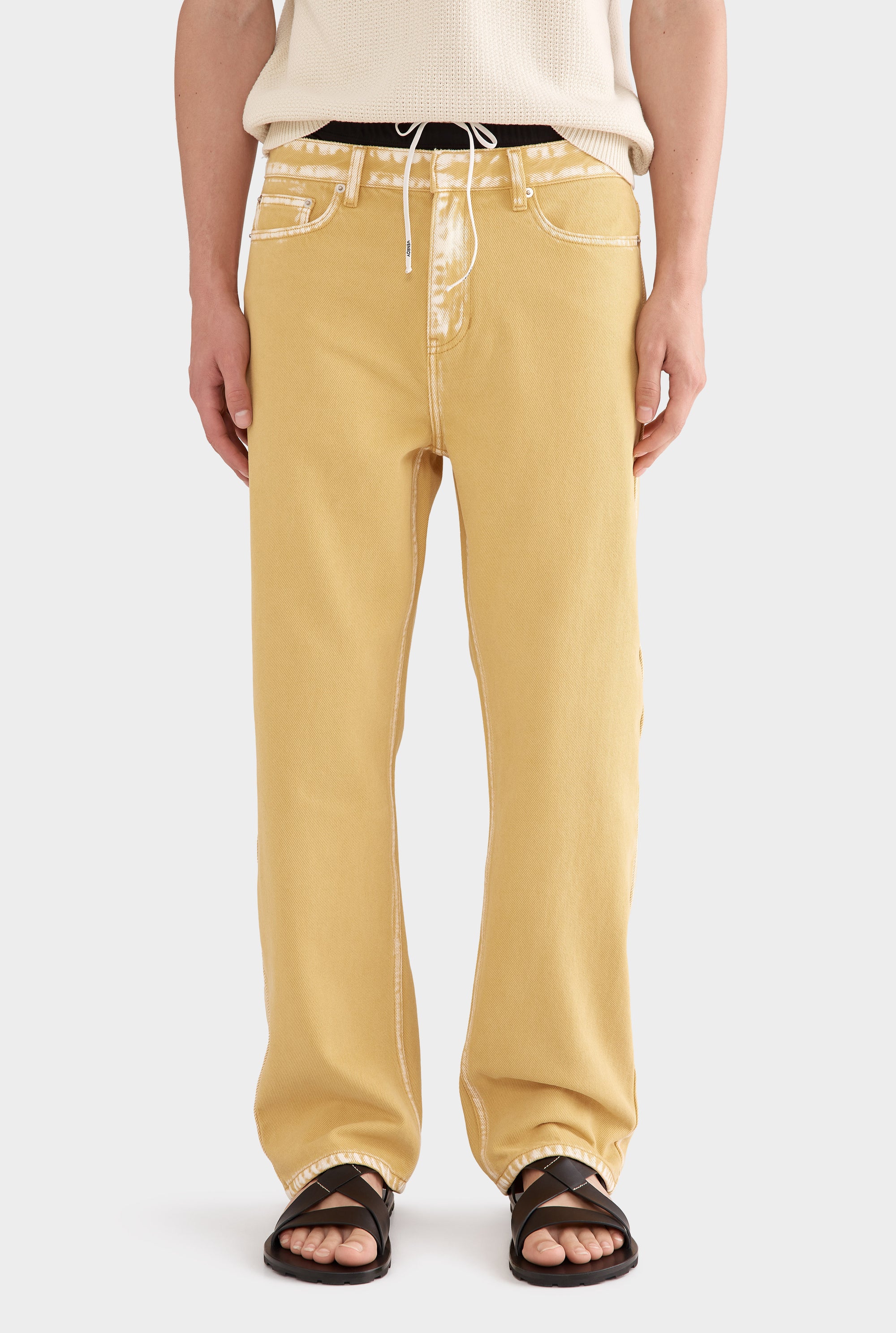 Straight Leg Denim Jean - Amber Yellow