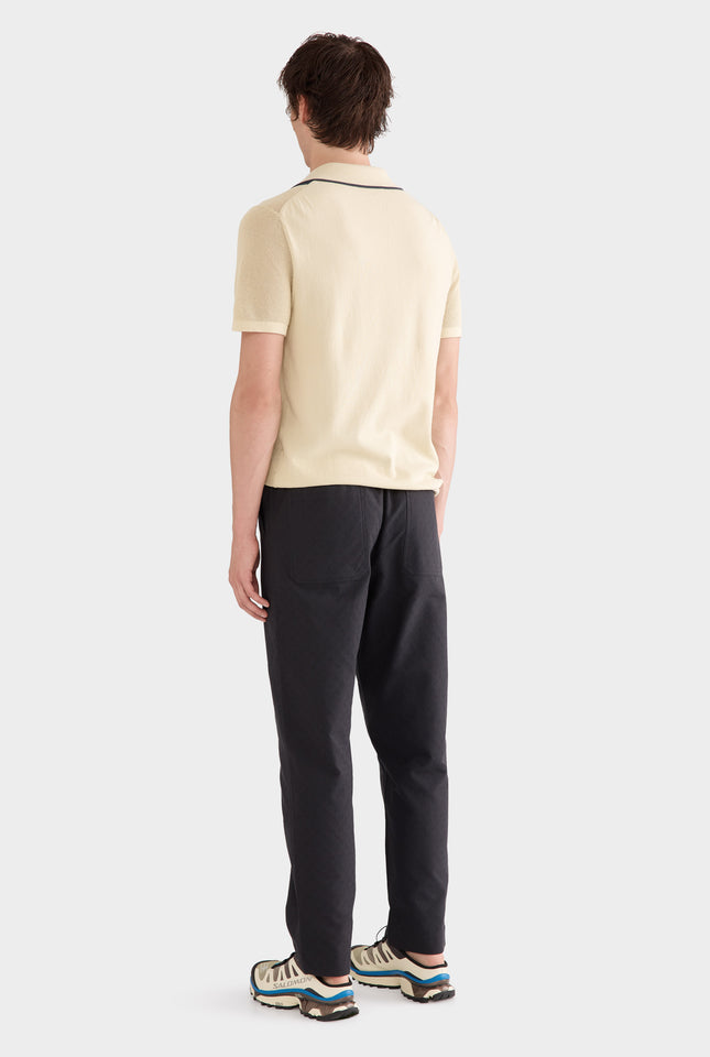 Textured Relaxed Trouser - Charcoal