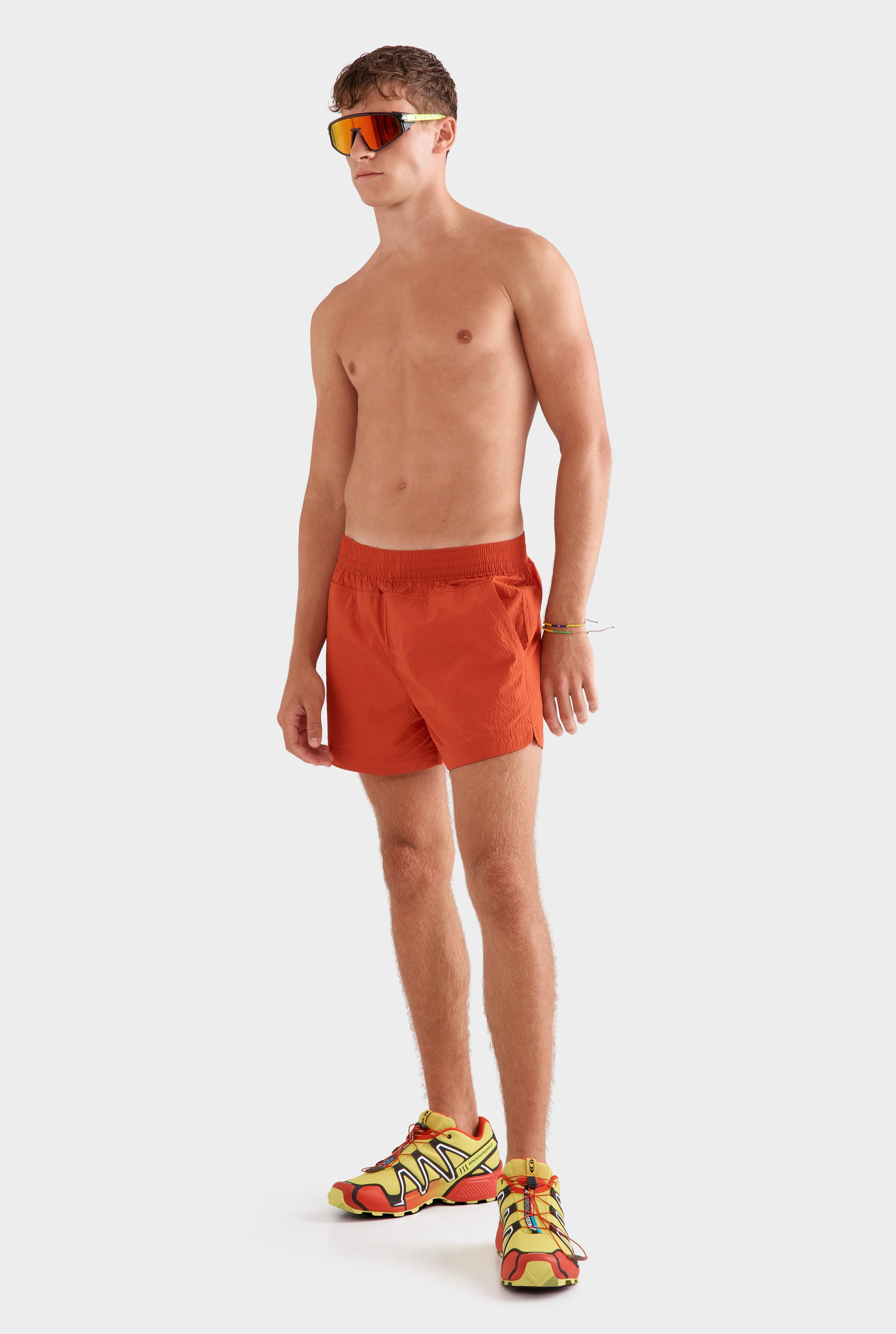 Panelled Pocket Swim Short - Picante