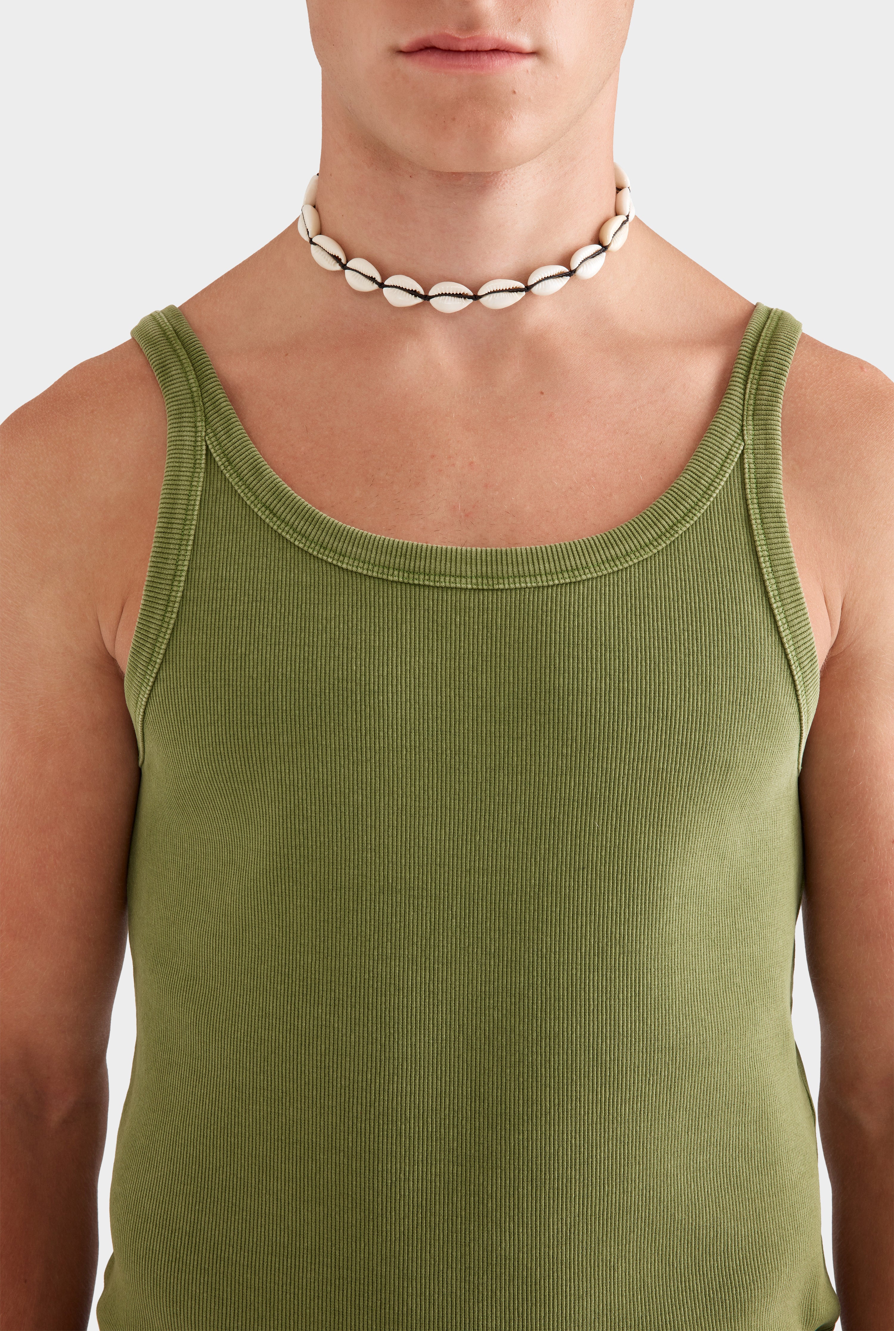 Pigment Dyed Slim Fit Tank -  Cactus