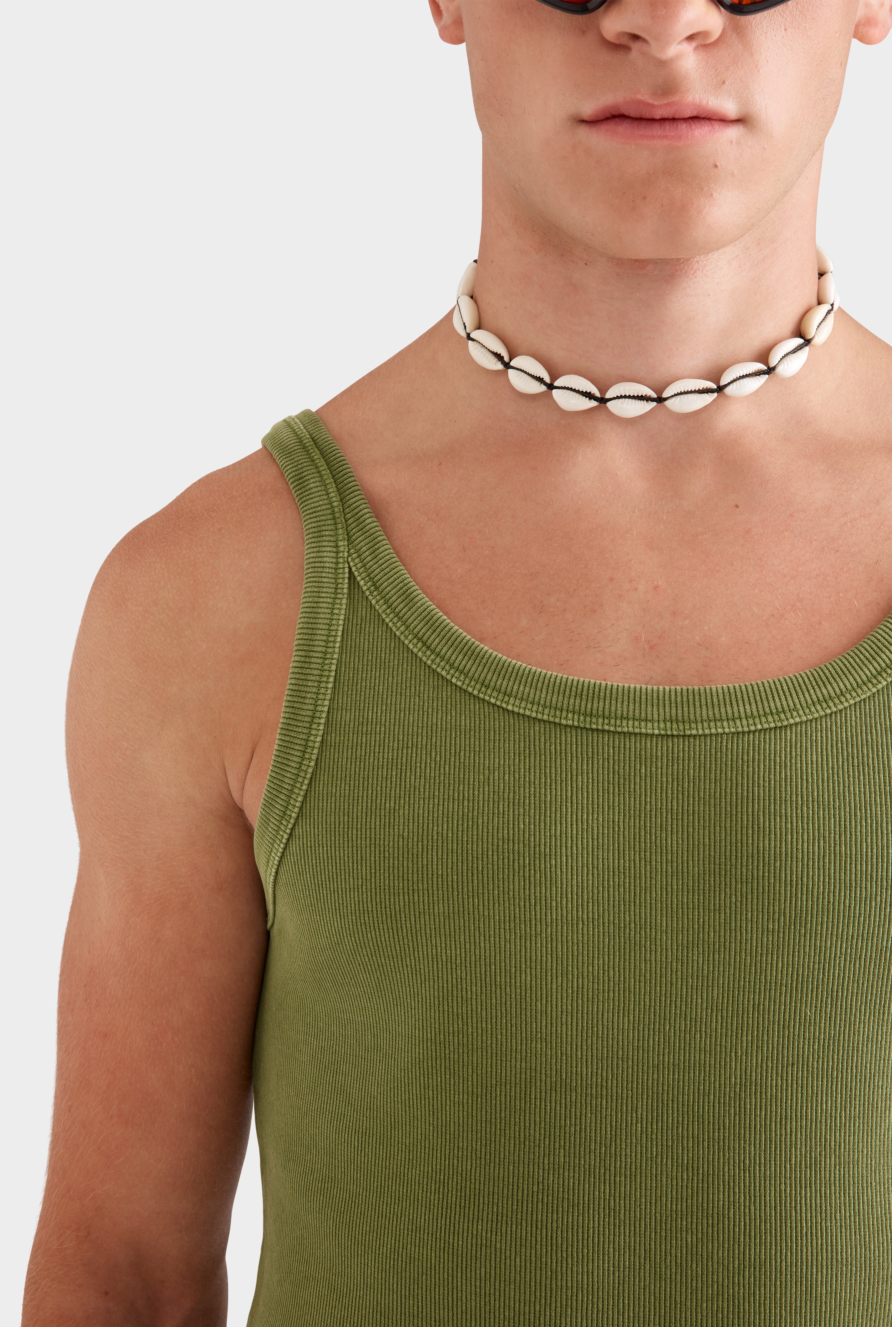 Pigment Dyed Slim Fit Tank -  Cactus