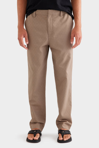 Textured Relaxed Trouser - Pebble