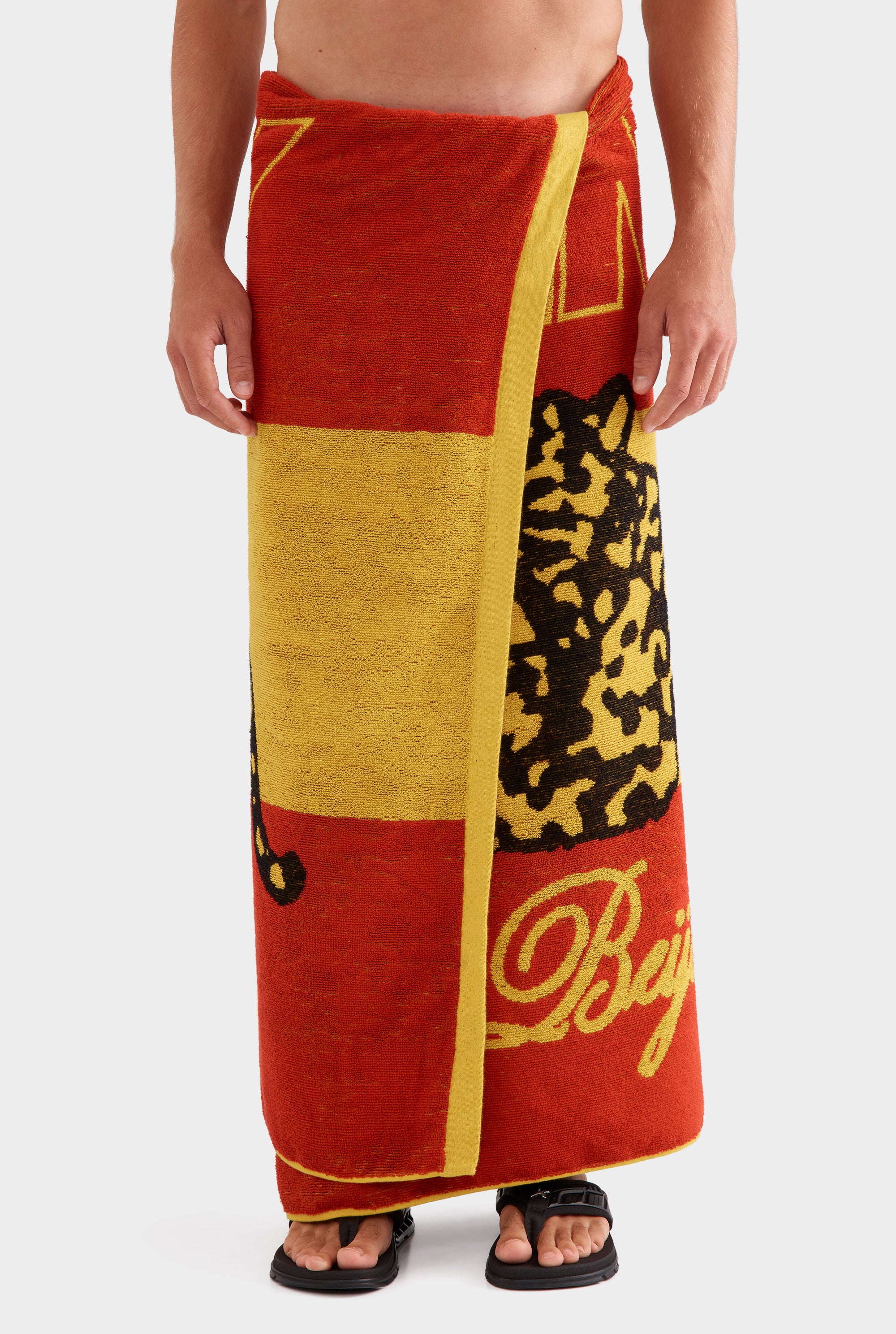 Venroy Rio Beach Towel -  Red/Yellow Beijo Do Sol