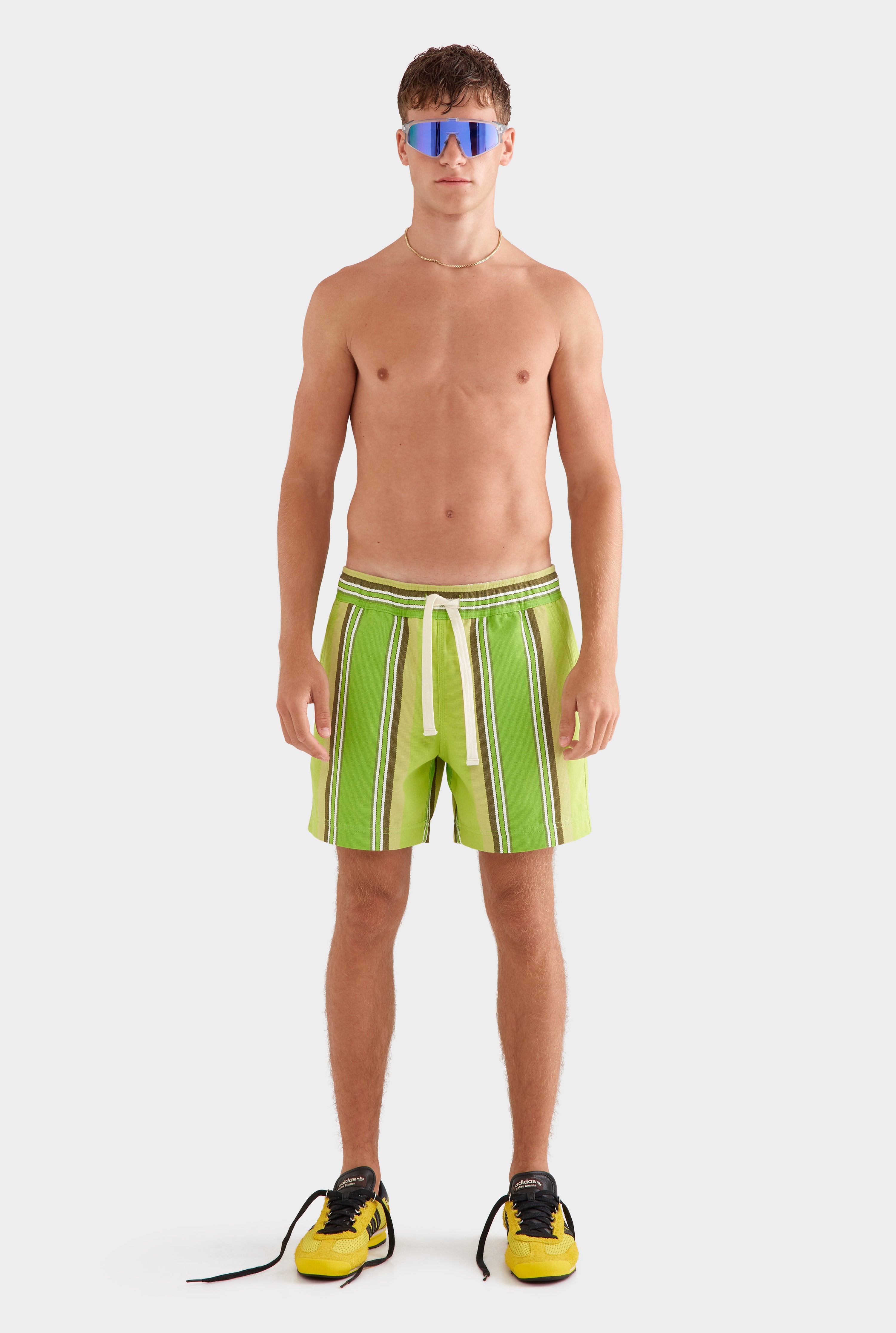 Lounge Short -  Green Stripe