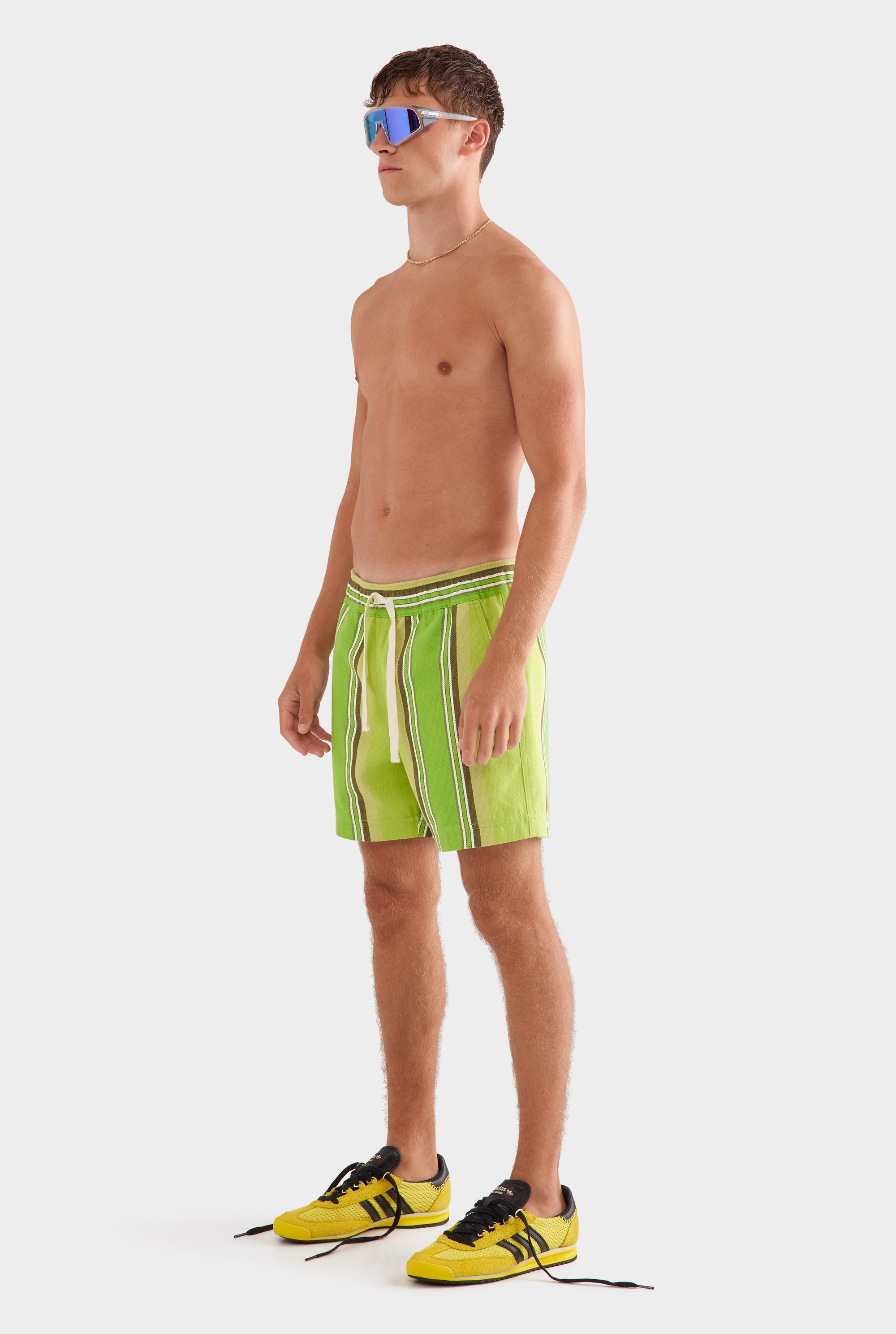 Lounge Short -  Green Stripe