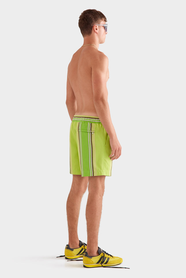 Lounge Short -  Green Stripe