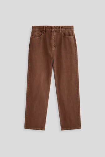 Straight Leg Denim Jean - Brown