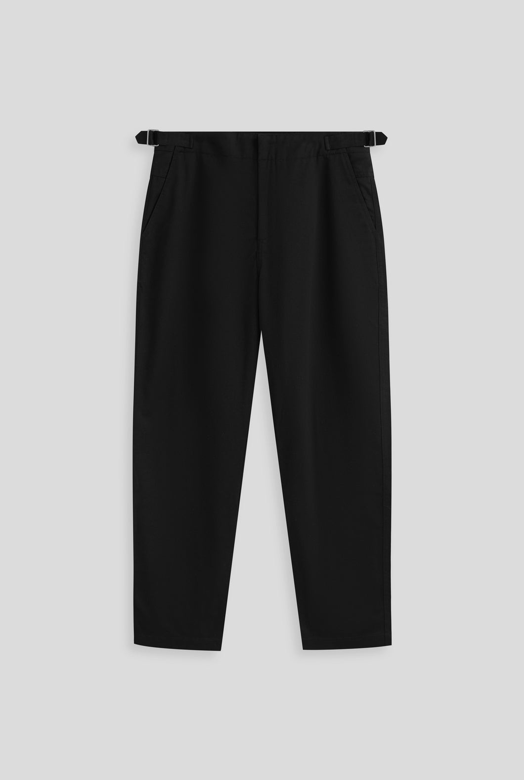 Tapered Wool Trouser - Black