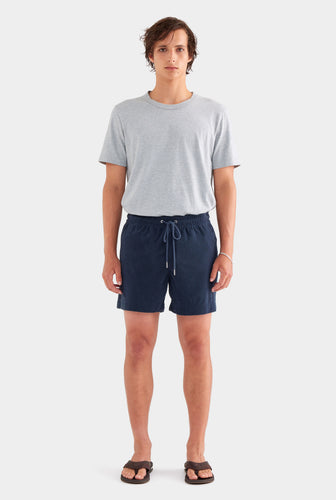 Terry Towel Lounge Short - Navy