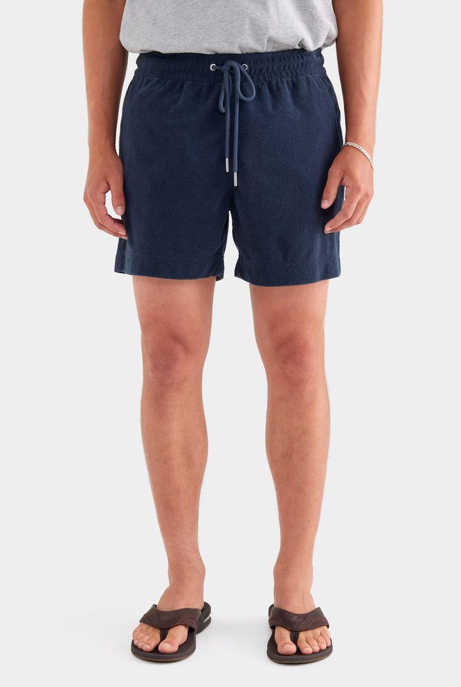 Terry Towel Lounge Short - Navy