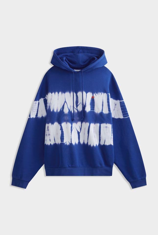 Tie Dye Heavy Weight Track Hoodie - Royal Blue Tie Dye