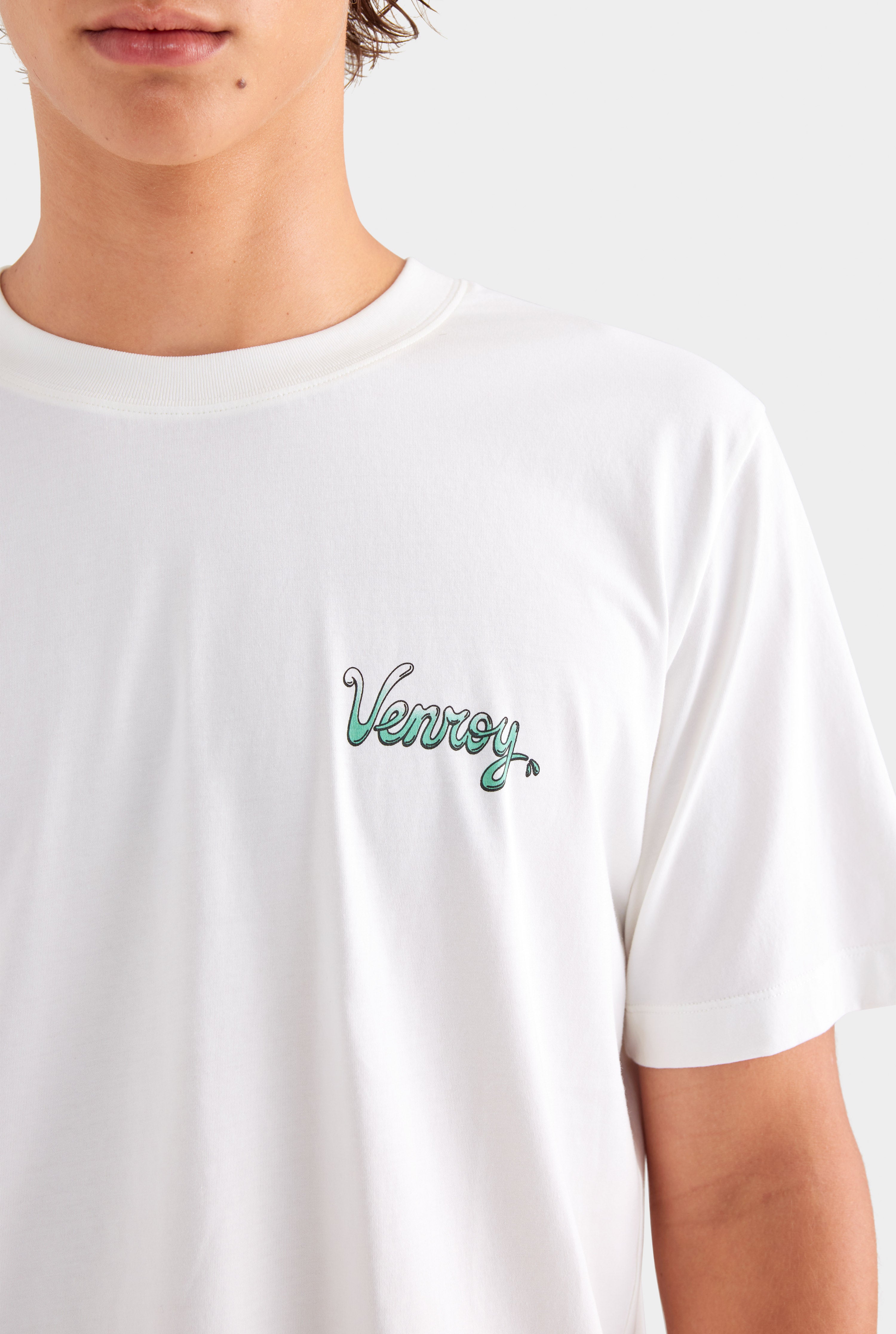 Venroy Bondi Logo T Shirt - Off White