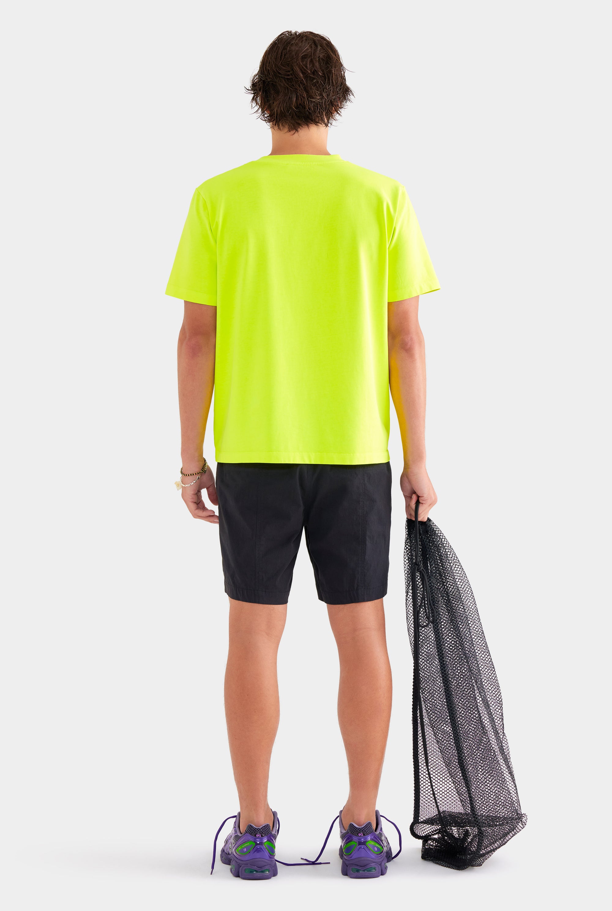 Venroy Logo Pigment Dyed T Shirt - Acid Lime