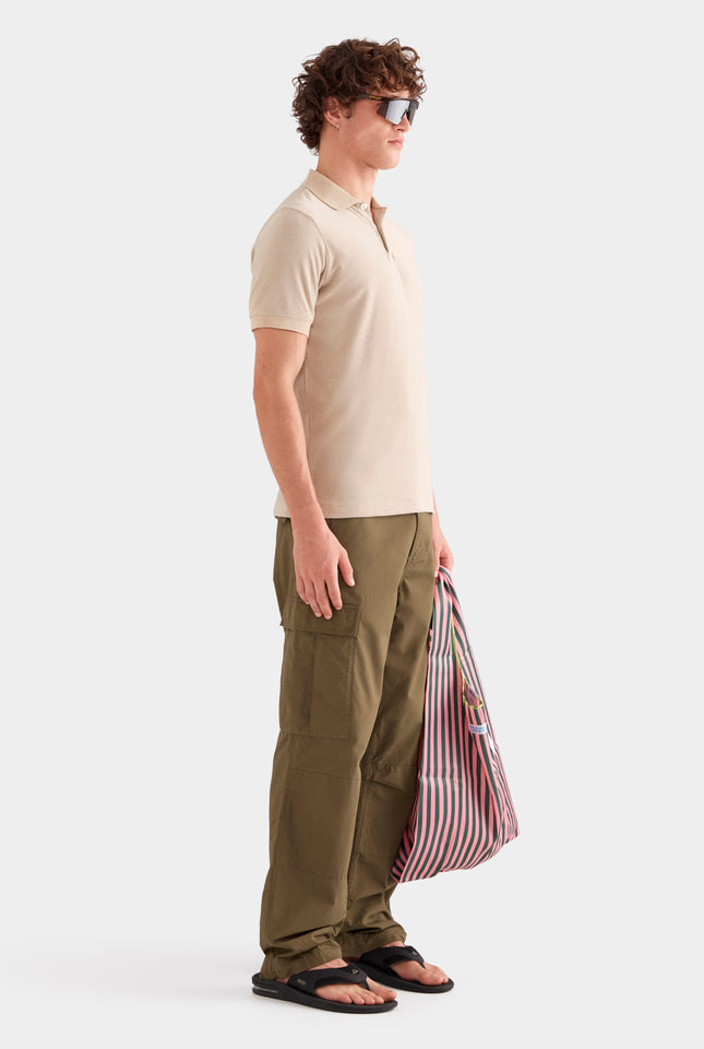 Woven Terry Polo - Stone