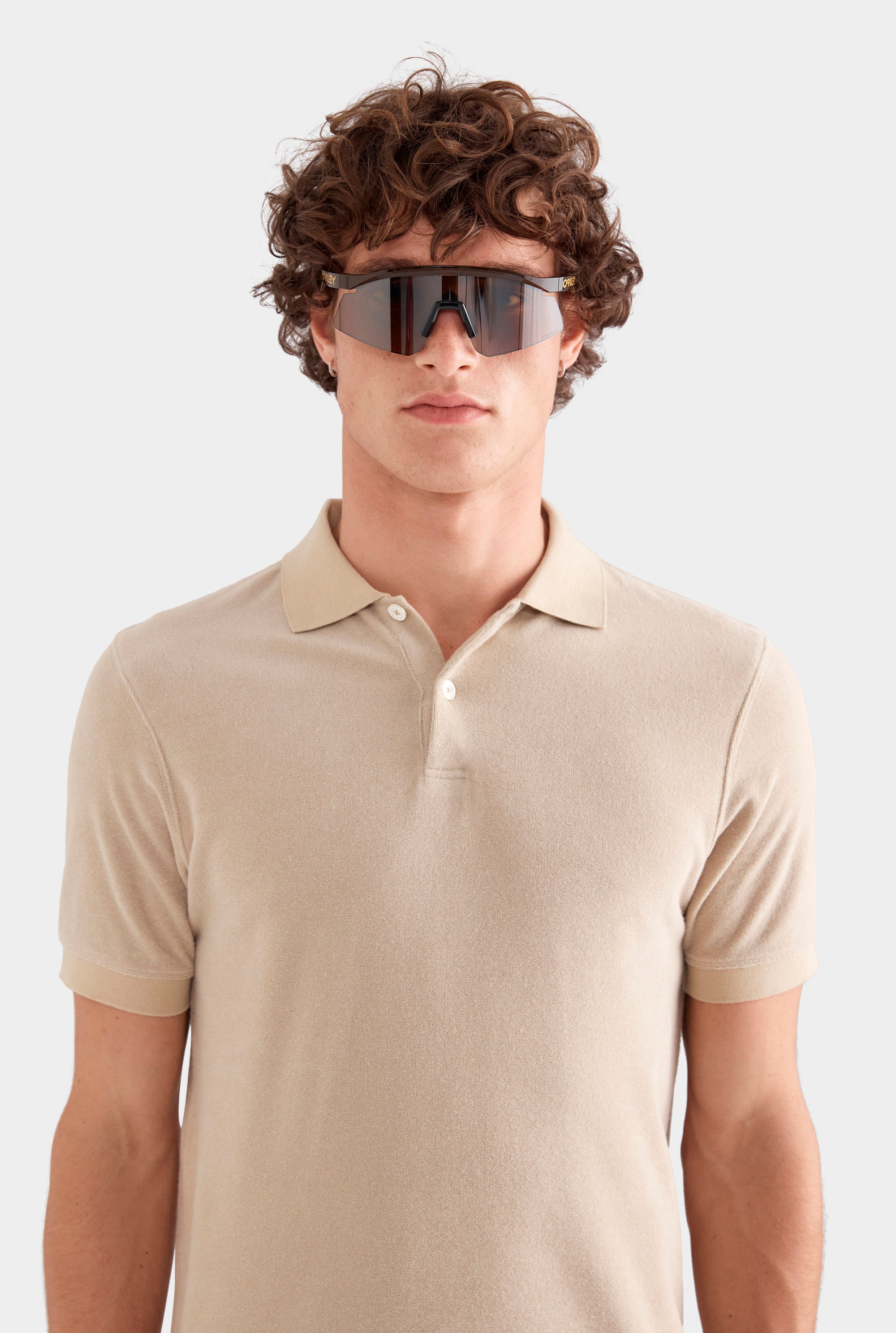 Woven Terry Polo - Stone