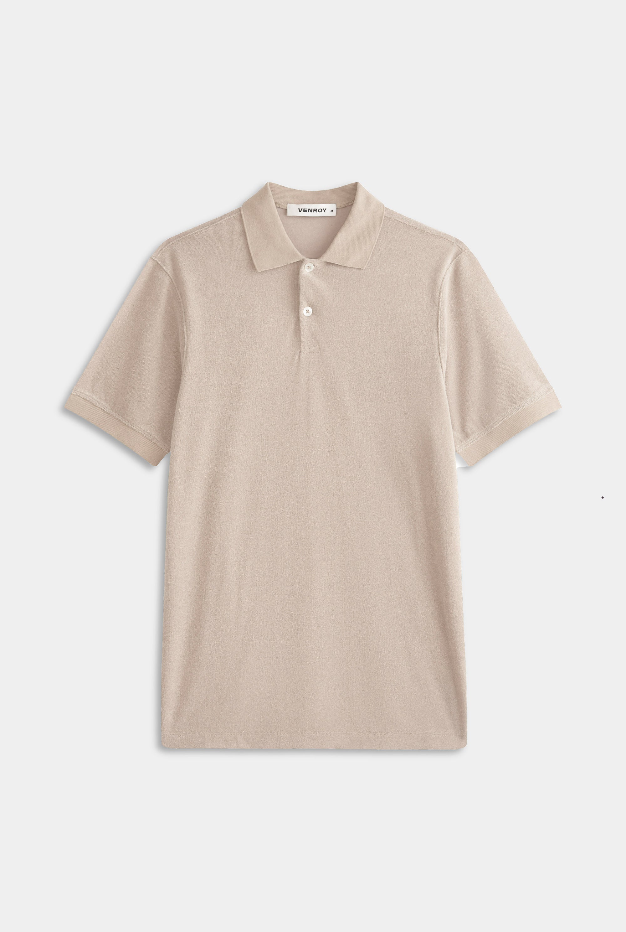 Woven Terry Polo - Stone