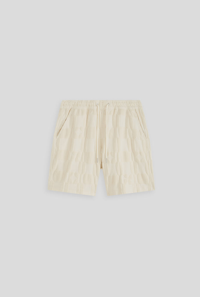 Jacquard Terry Bermuda Short - Cream